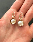 Captured Coin Pearl Hoops