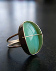 Captured Peruvian Blue Opal Ring