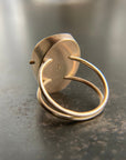 Captured Peruvian Blue Opal Ring