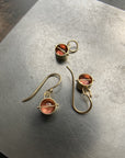 Captured Pink Tourmaline Drop Earrings
