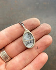 Captured Dendritic Agate Slide Lockets