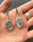 Captured Dendritic Agate Slide Lockets