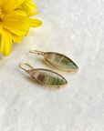 Captured Tourmaline Slice Earrings