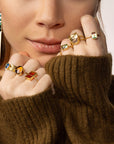 Captured Bicolor Tourmaline Ring