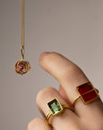 Captured Pink Tourmaline Necklace