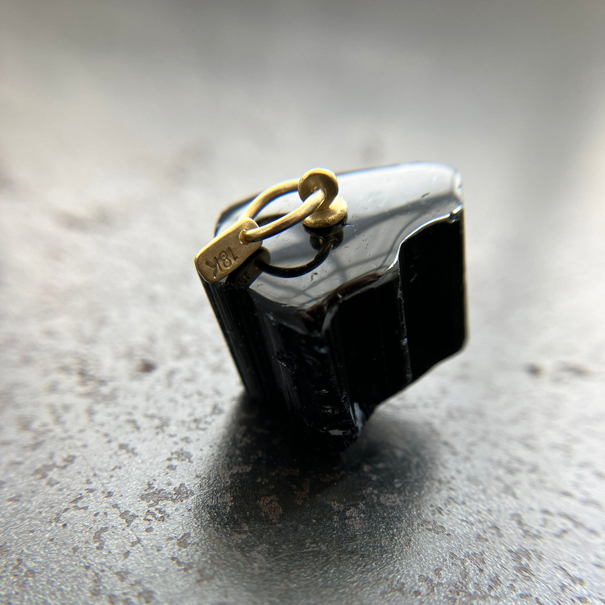 Black Tourmaline Bead Pendant
