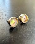opal stud earrings, 14k gold, ethereal earrings, one of a kind jewelry, hilary finck jewelry, captured collection, fine jewelry, unique jewelry