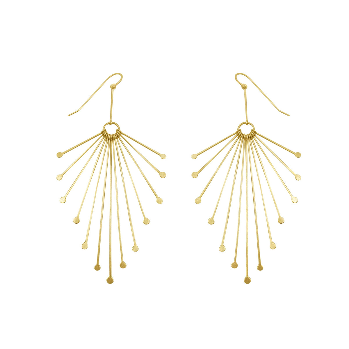 fringe earrings, 18k gold earrings, 18k gold jewelry, gold jewelry, hilary finck jewelry, handmade jewelry, statement jewelry, luxury jewelry.