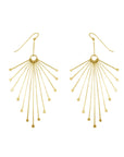 fringe earrings, 18k gold earrings, 18k gold jewelry, gold jewelry, hilary finck jewelry, handmade jewelry, statement jewelry, luxury jewelry.