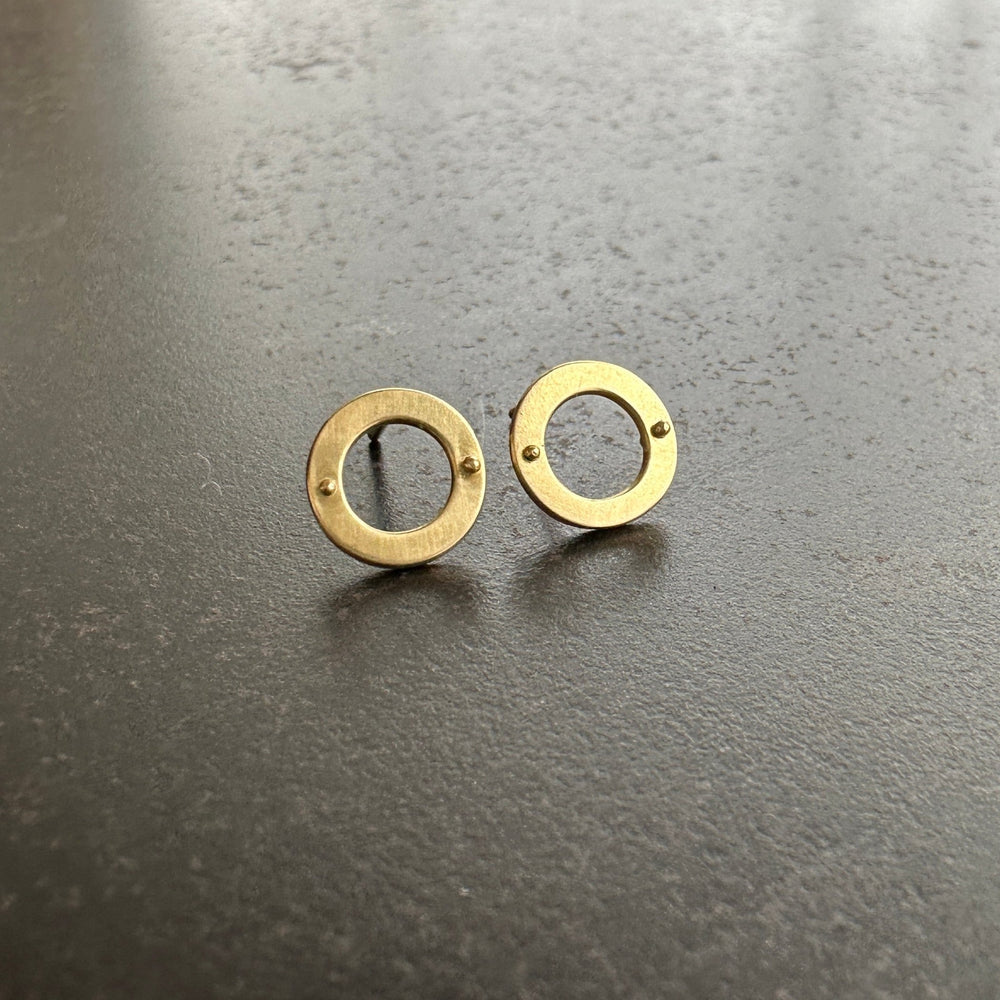 Hammered Circle Studs