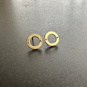 Hammered Circle Studs