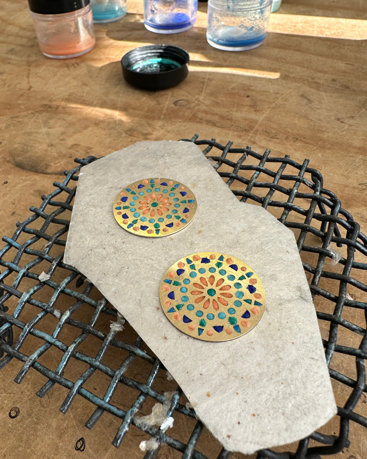 Plique-a-jour Floret Earrings