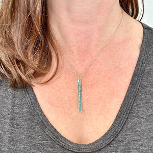 Persian Turquoise Bead Stick Pendant