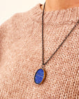 Captured Lapis Bimetal Necklace