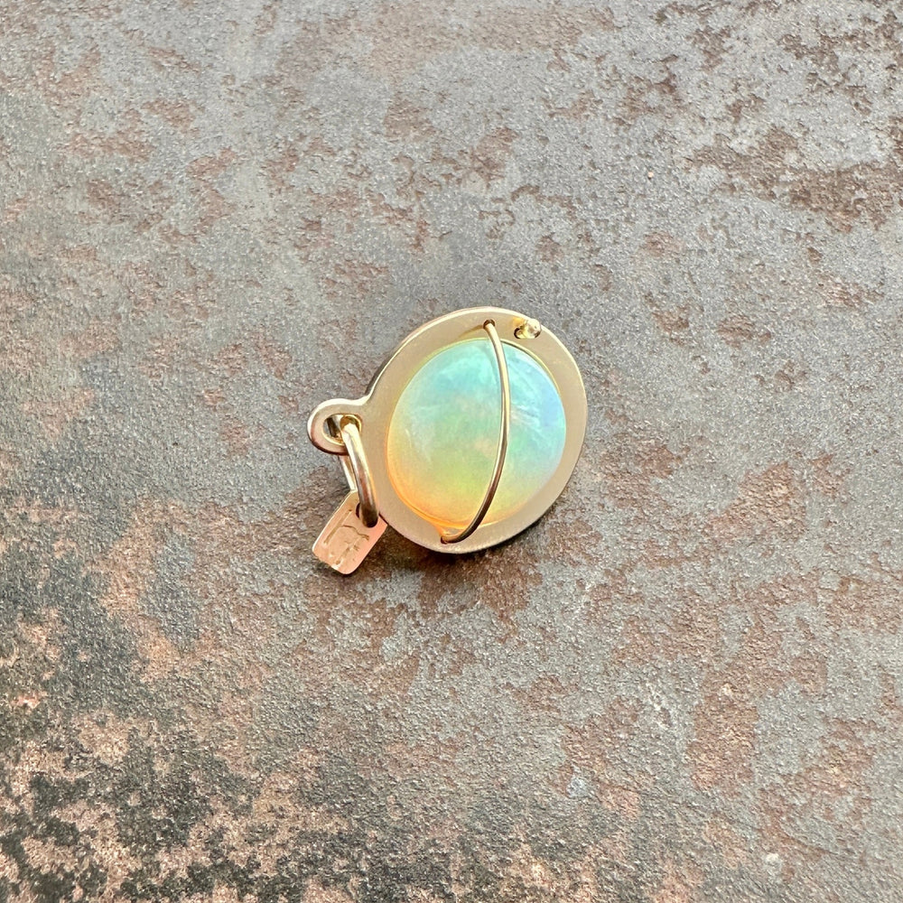 
                
                    Load image into Gallery viewer, Captured Sunrise Opal Orb Charm
                
            