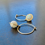 Captured Bliss Opal Orb Hoop Earrings