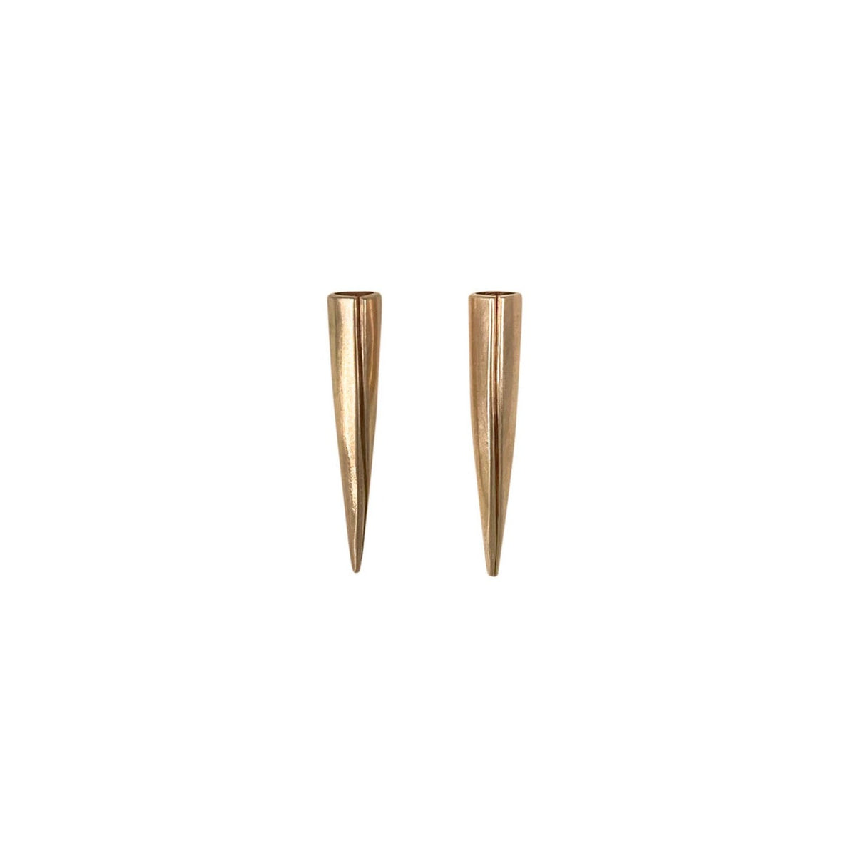 spike studs, spike jewelry, gold earrings, gold spikes, hilary finck jewelry, handmade jewelry, fine jewelry, edgy jewelry, luxury jewelry, gold jewelry.