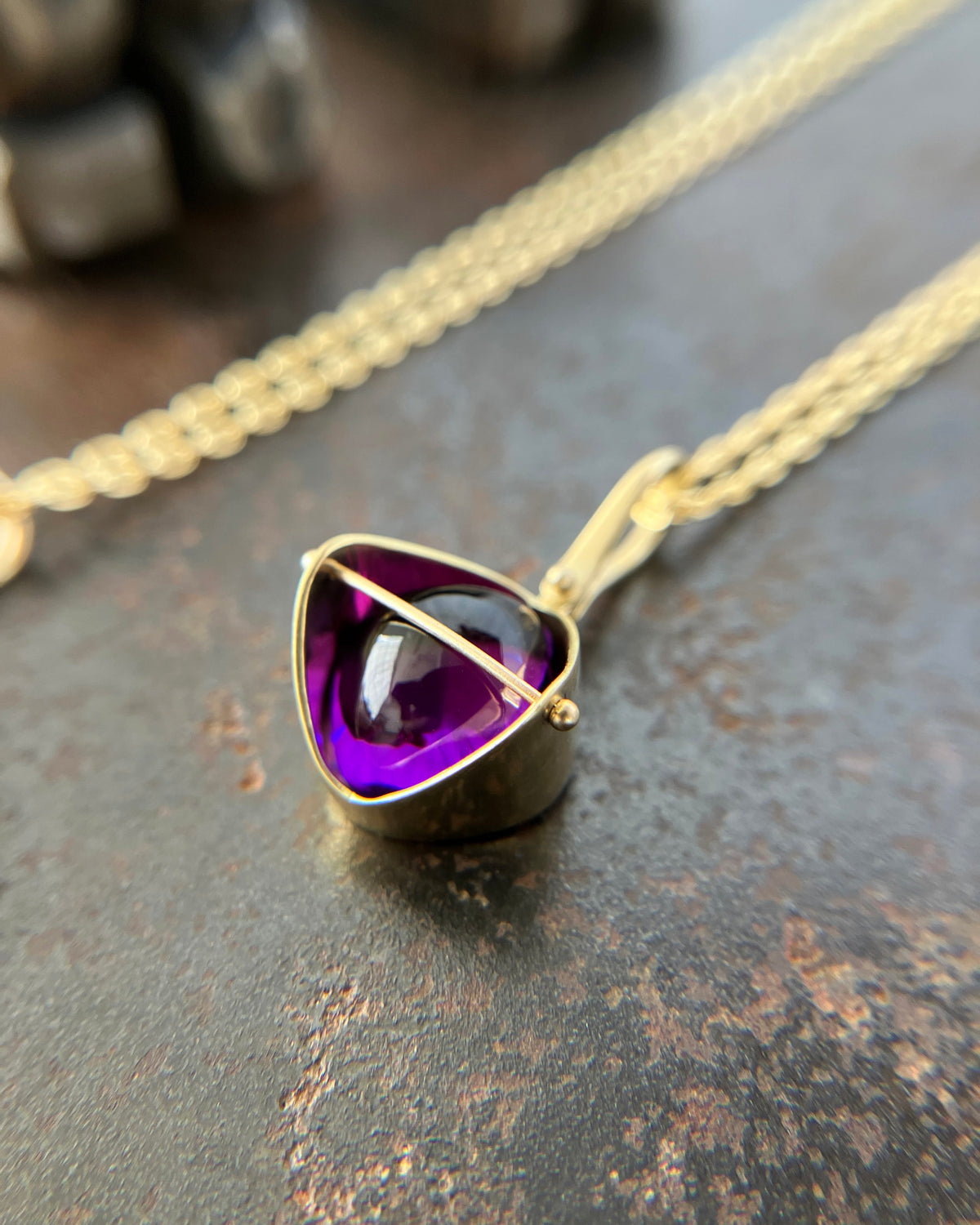 Captured Amethyst Pendant