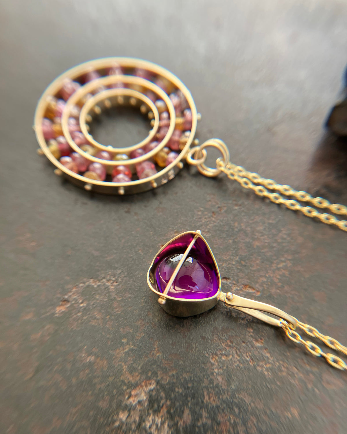 Captured Amethyst Pendant