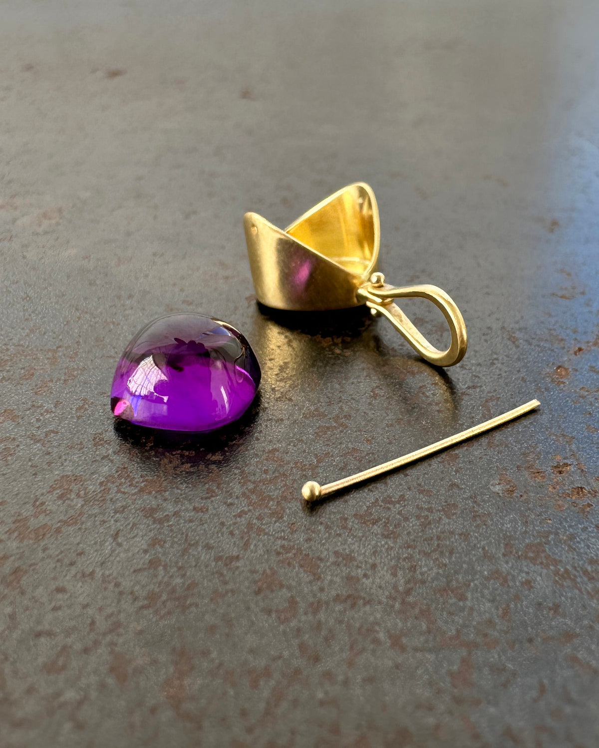 Captured Amethyst Pendant