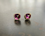 Captured Amethyst Studs