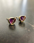 Captured Amethyst Studs