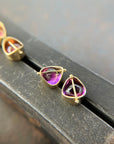 Captured Amethyst Studs