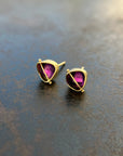 Captured Amethyst Studs