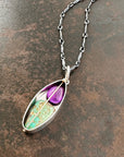 Captured Amethyst and Turquoise Necklace