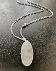 One of a Kind Chrysocolla Pendant Necklace in Sterling Silver & 14k Gold