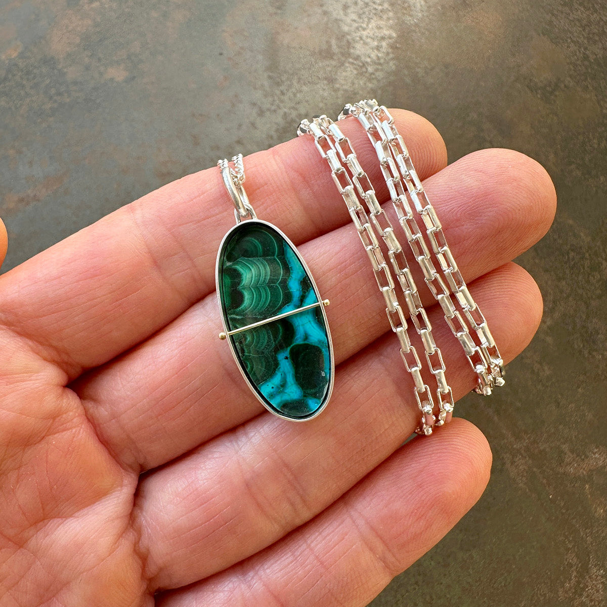 Chrysocolla Captured® Pendant — One of a Kind