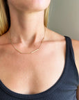 Hammered Bar & Cable Chain