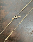 Hammered Bar & Cable Chain