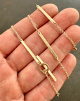 Hammered Bar & Cable Chain