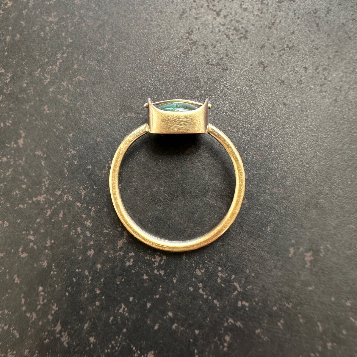 bicolor tourmaline ring in 18 gold