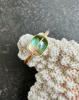 bicolor tourmaline ring in 18 gold