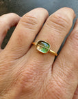 bicolor tourmaline ring in 18 gold