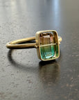 Captured Bicolor Tourmaline Ring