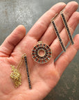 Black Diamond Beaded Stick Pendant