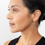 Black Diamond Stick Earrings