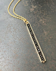 Black Diamond Beaded Stick Pendant