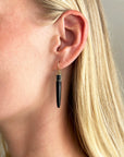 Captured® Black Jade Torpedo Earrings