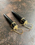 Captured® Black Jade Torpedo Earrings