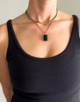 Black Tourmaline Bead Pendant