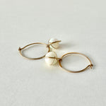 Captured Bliss Opal Orb Hoop Earrings