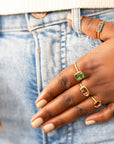 Captured® Tourmaline Trio Ring