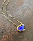 Captured Bold Blue Opal Necklace