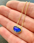 Captured Bold Blue Opal Necklace