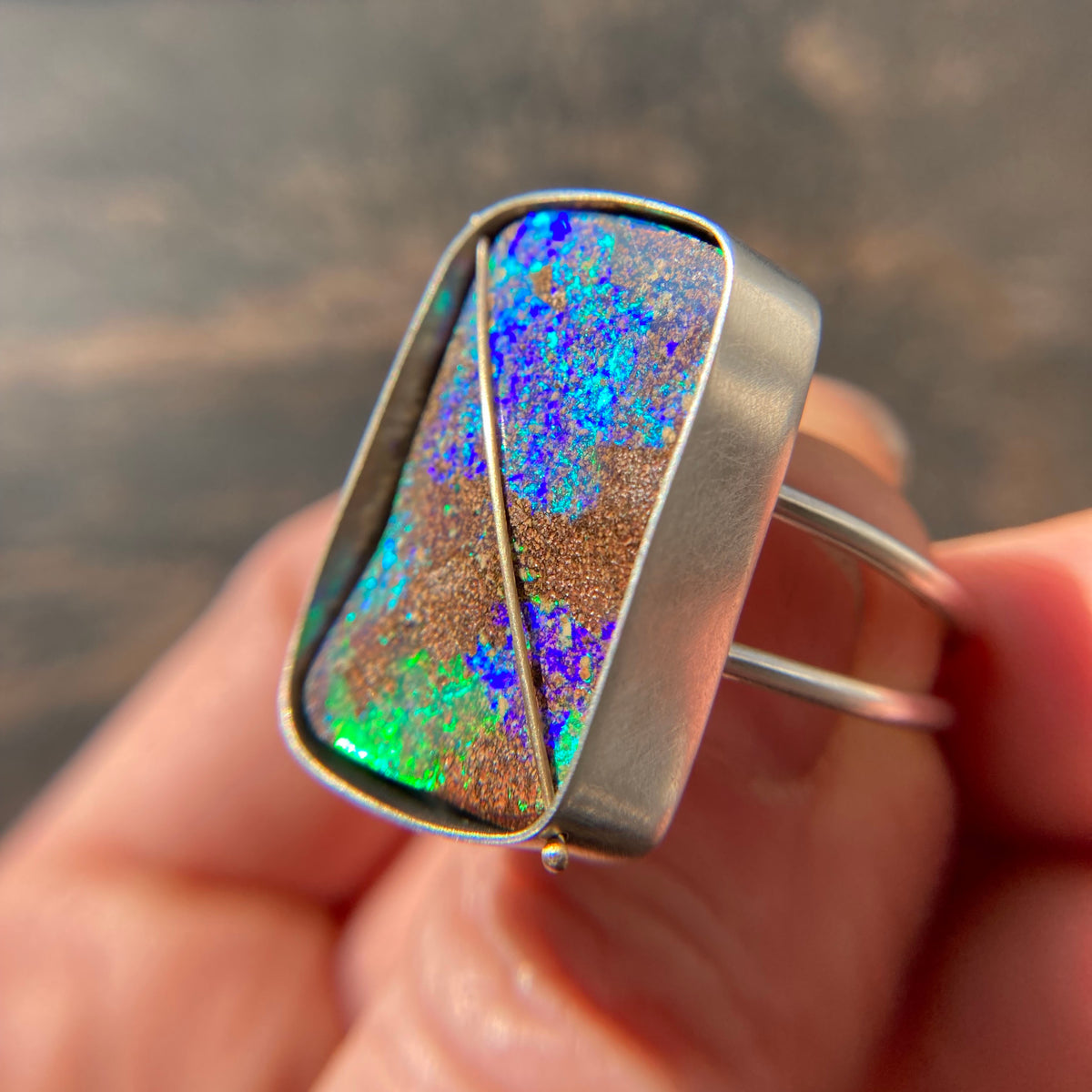Boulder Opal Ring