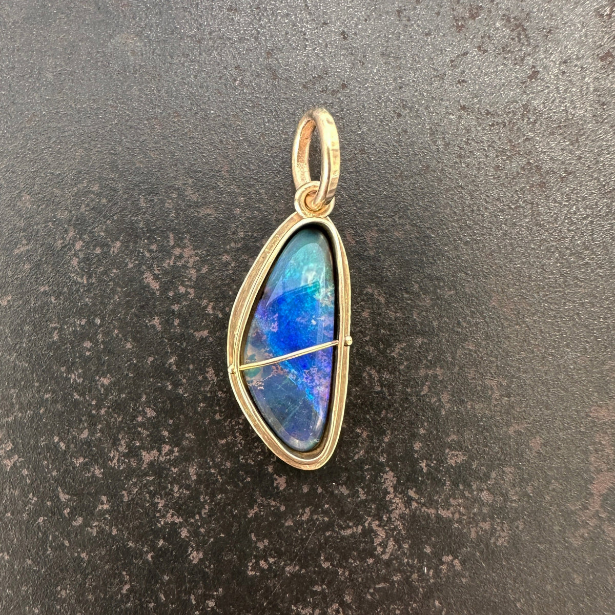 Captured Australian Boulder Opal Charm